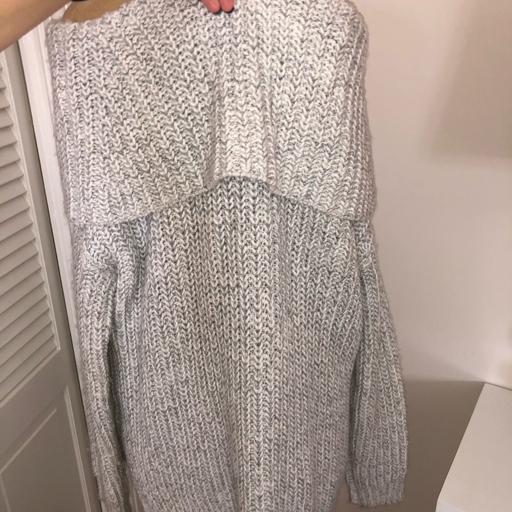 chunky off the shoulder sweater